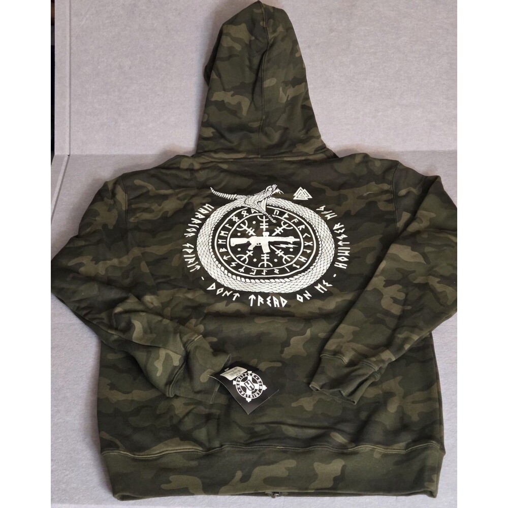 HOWITZER Circle Tread Hoodie Mens M Green Camo Snake Viking NWT CV4457